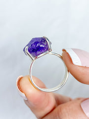 Amethyst Ring Natural Sterling Silver