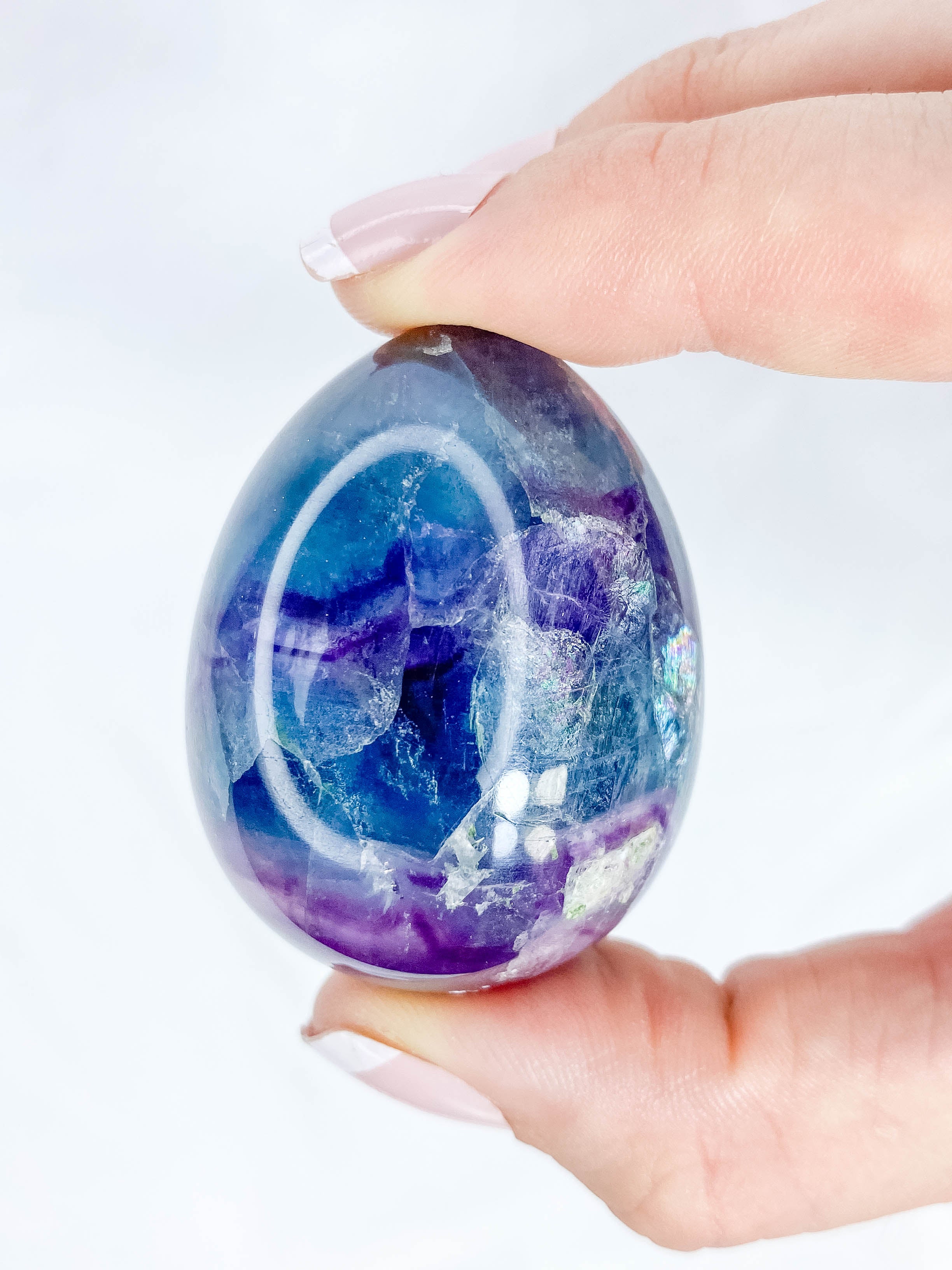 Fluorite Multi Color Egg 113g