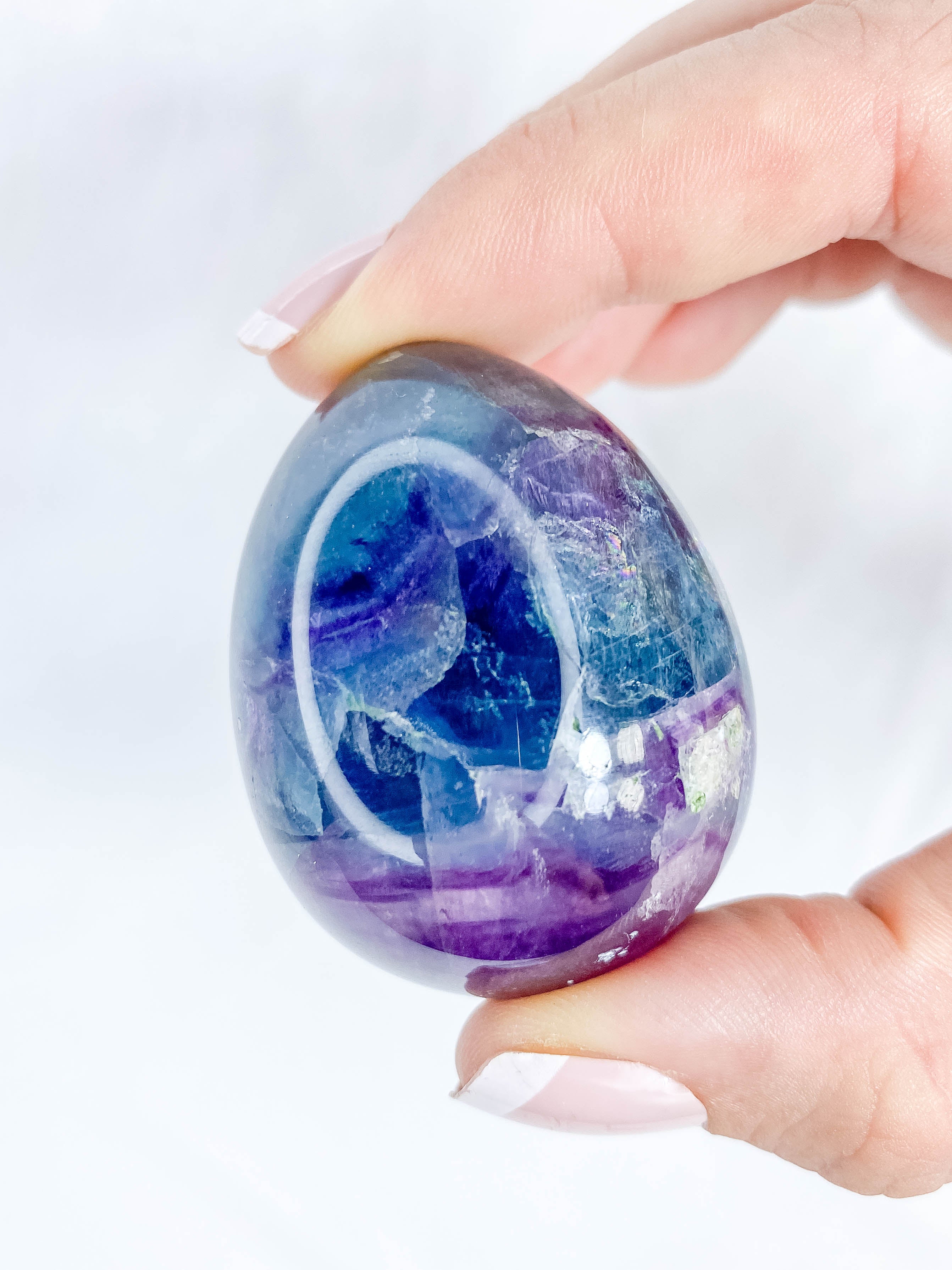 Fluorite Multi Color Egg 113g