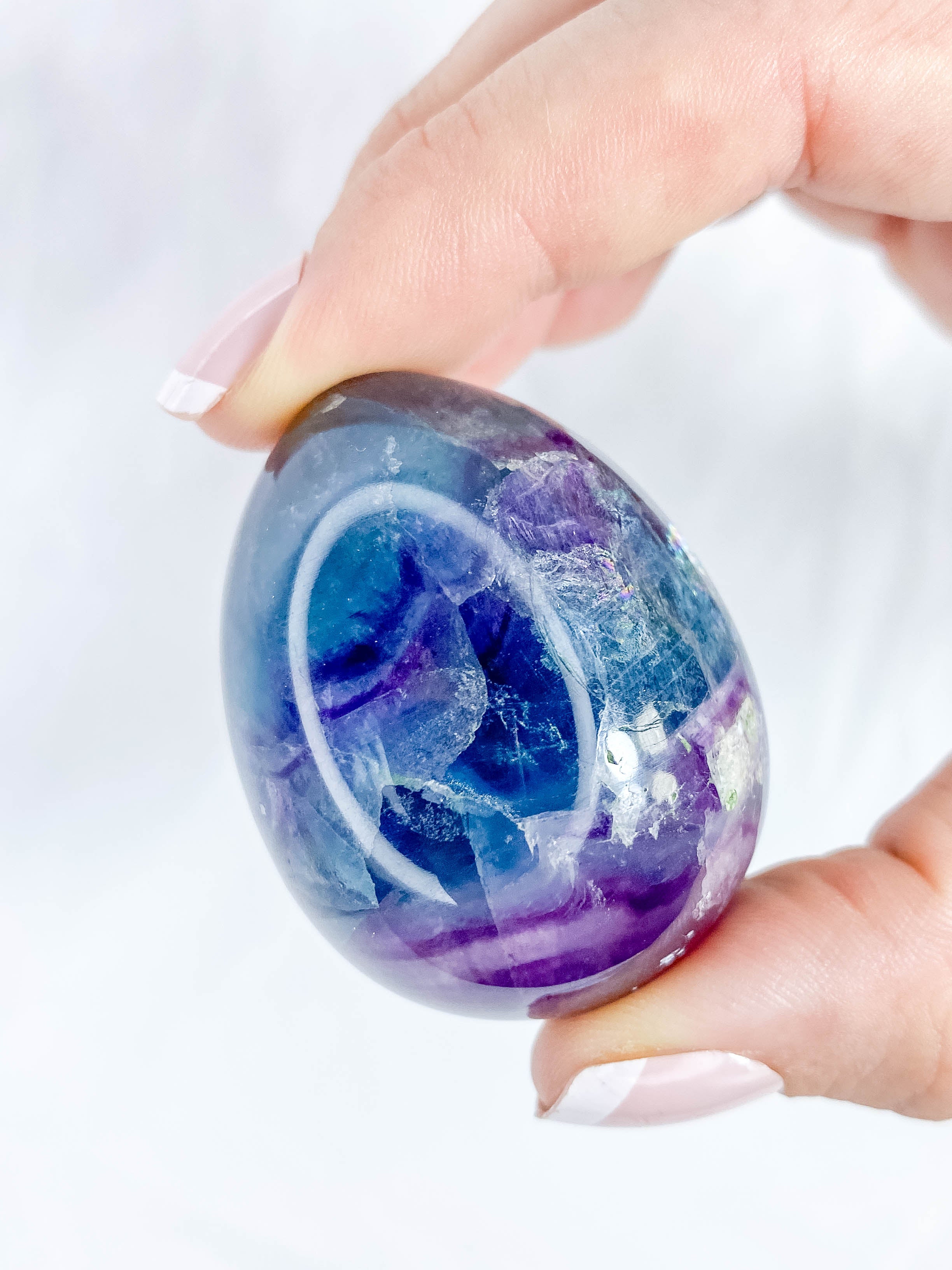 Fluorite Multi Color Egg 113g