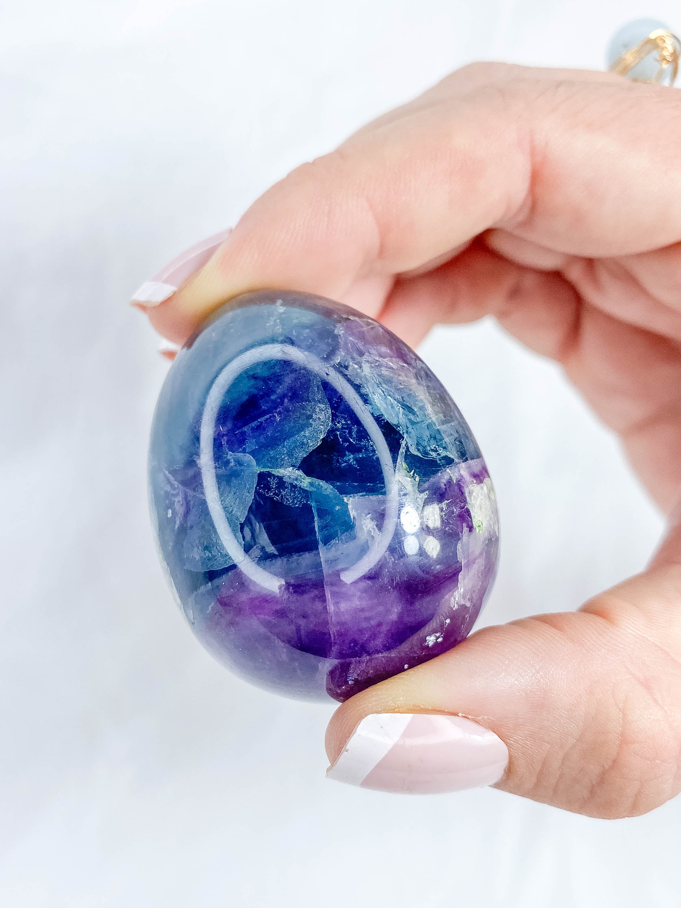 Fluorite Multi Color Egg 113g