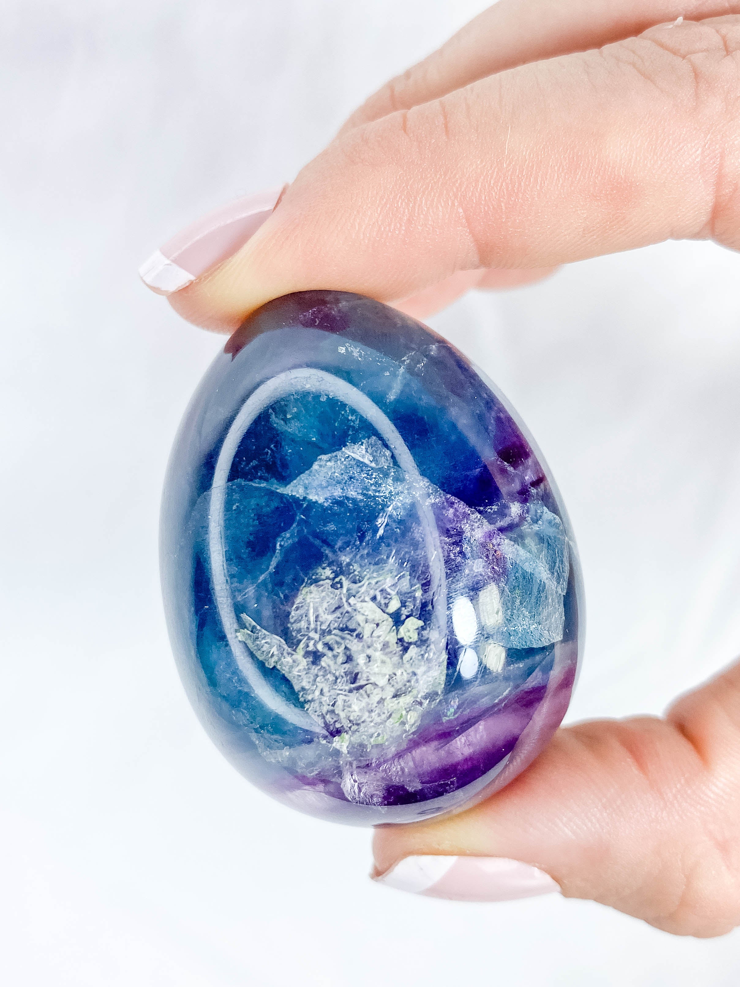 Fluorite Multi Color Egg 113g