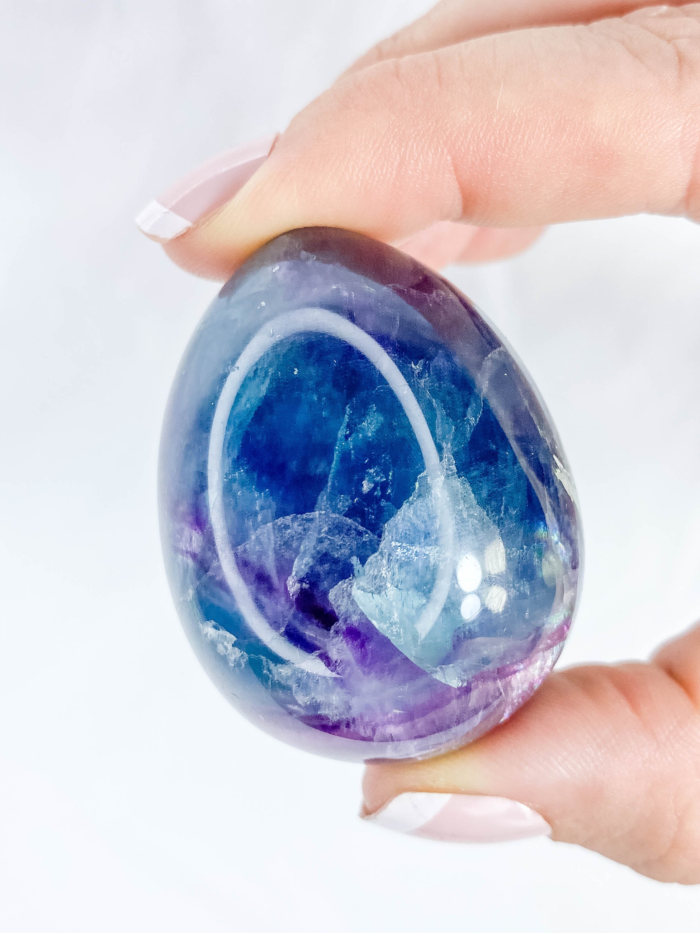 Fluorite Multi Color Egg 113g