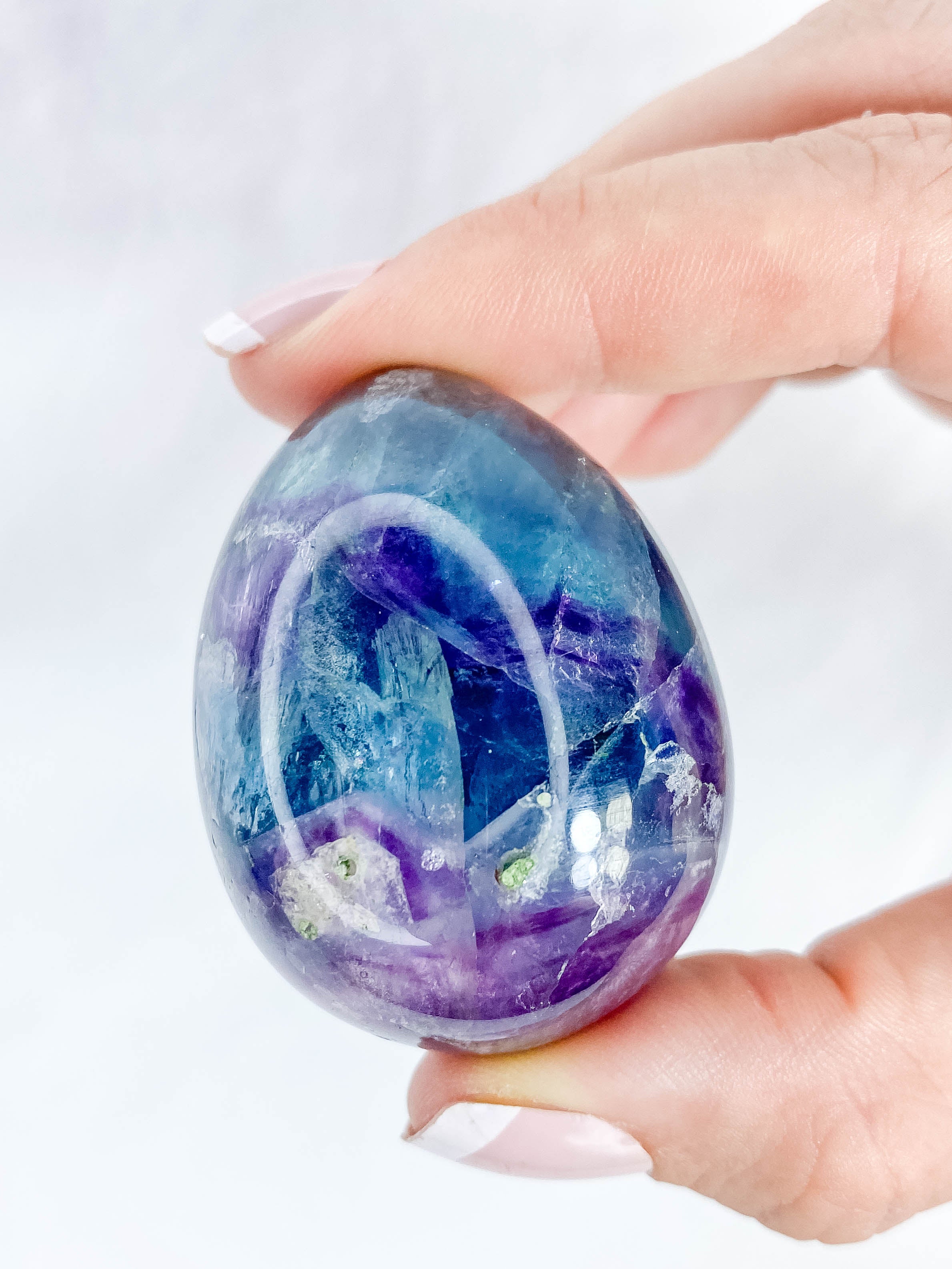 Fluorite Multi Color Egg 113g