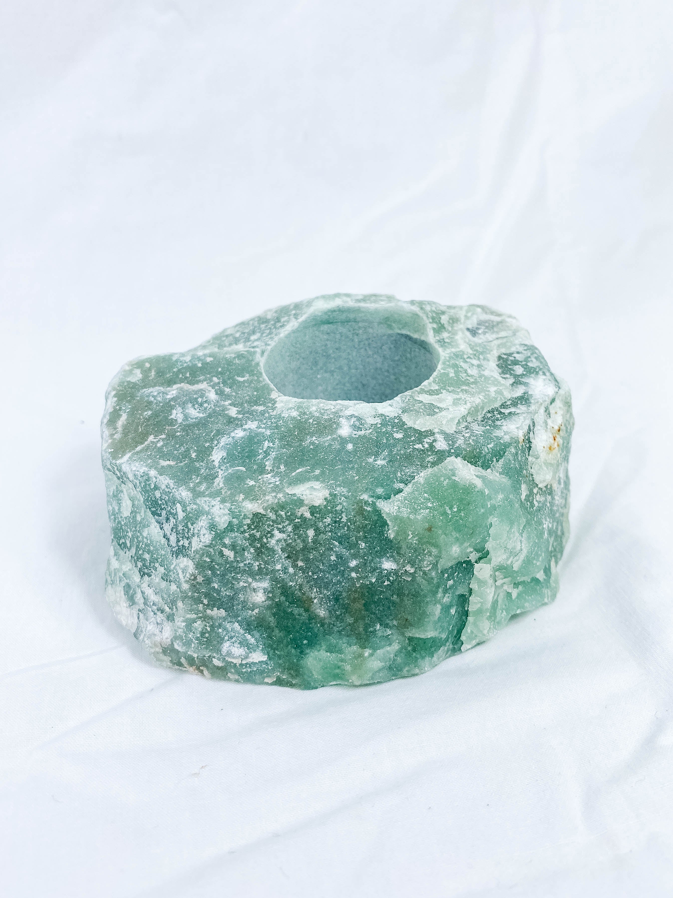 Green Aventurine Natural Candle Base