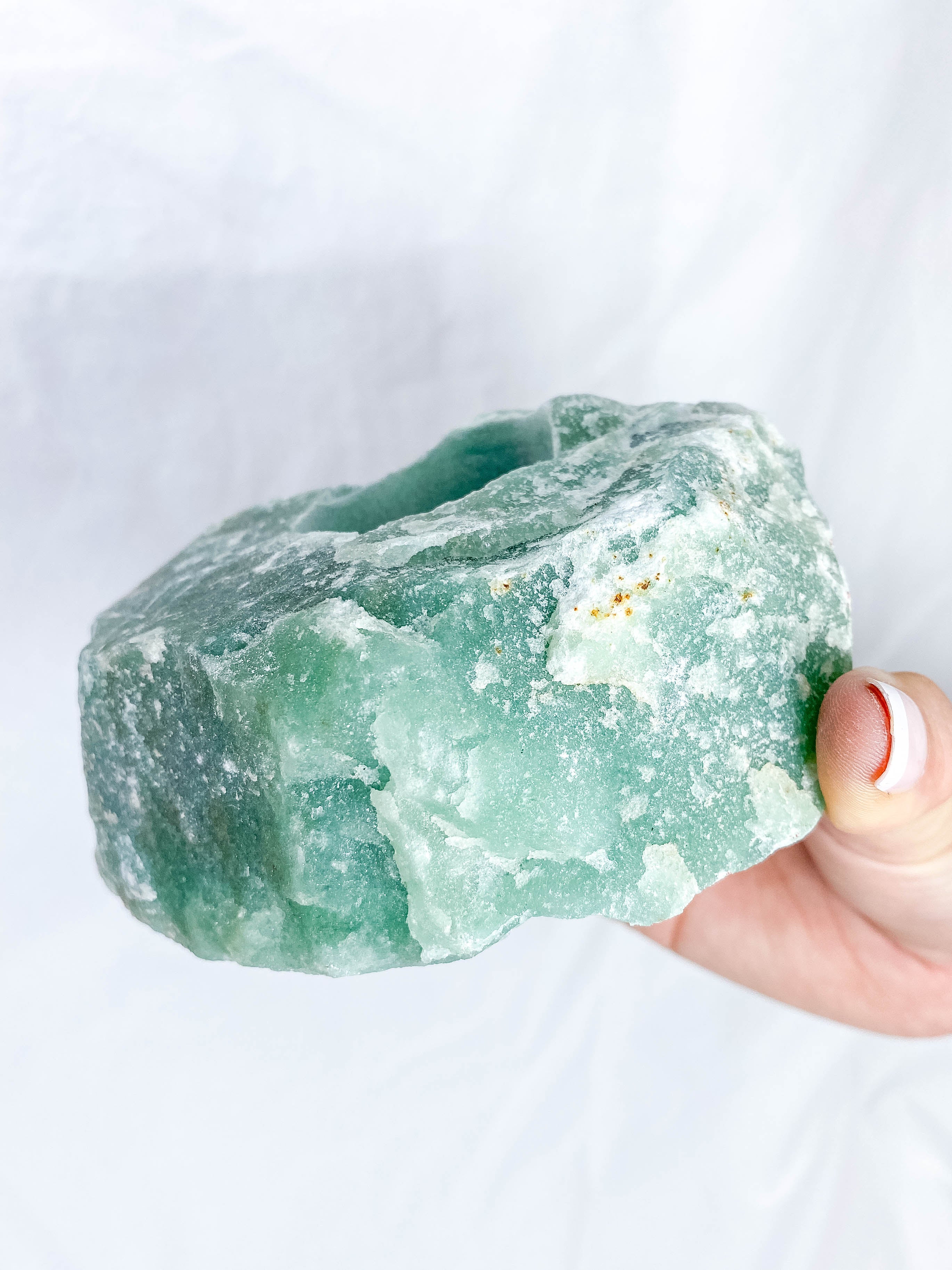 Green Aventurine Natural Candle Base