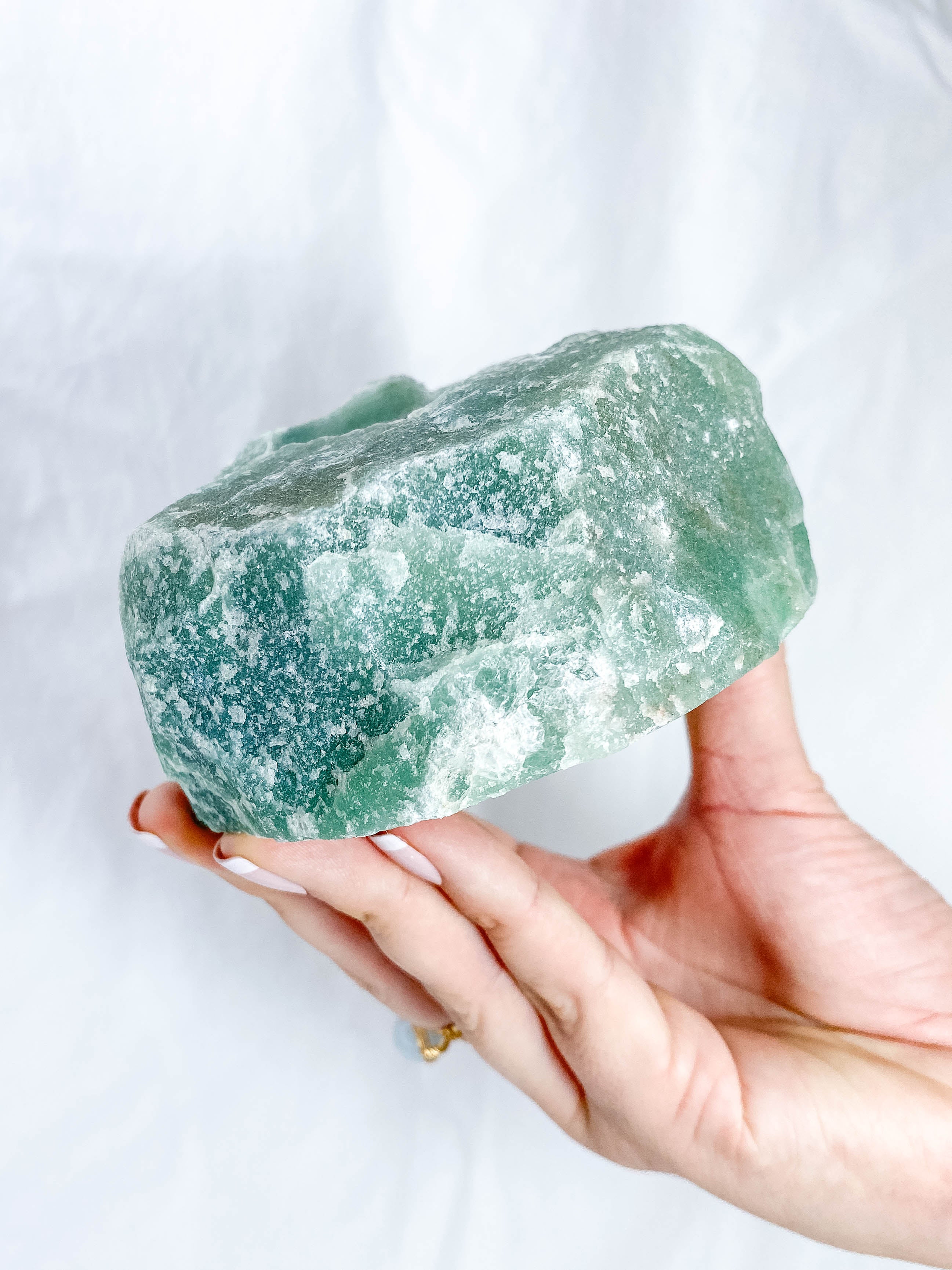 Green Aventurine Natural Candle Base