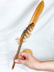 Manifestation Feather Pen with Wooden Stand