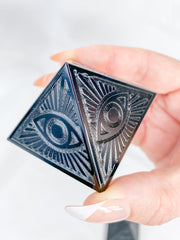 Black Obsidian All Seeing Eye Pyramid | Medium