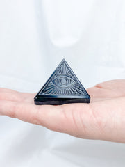 Black Obsidian All Seeing Eye Pyramid | Medium