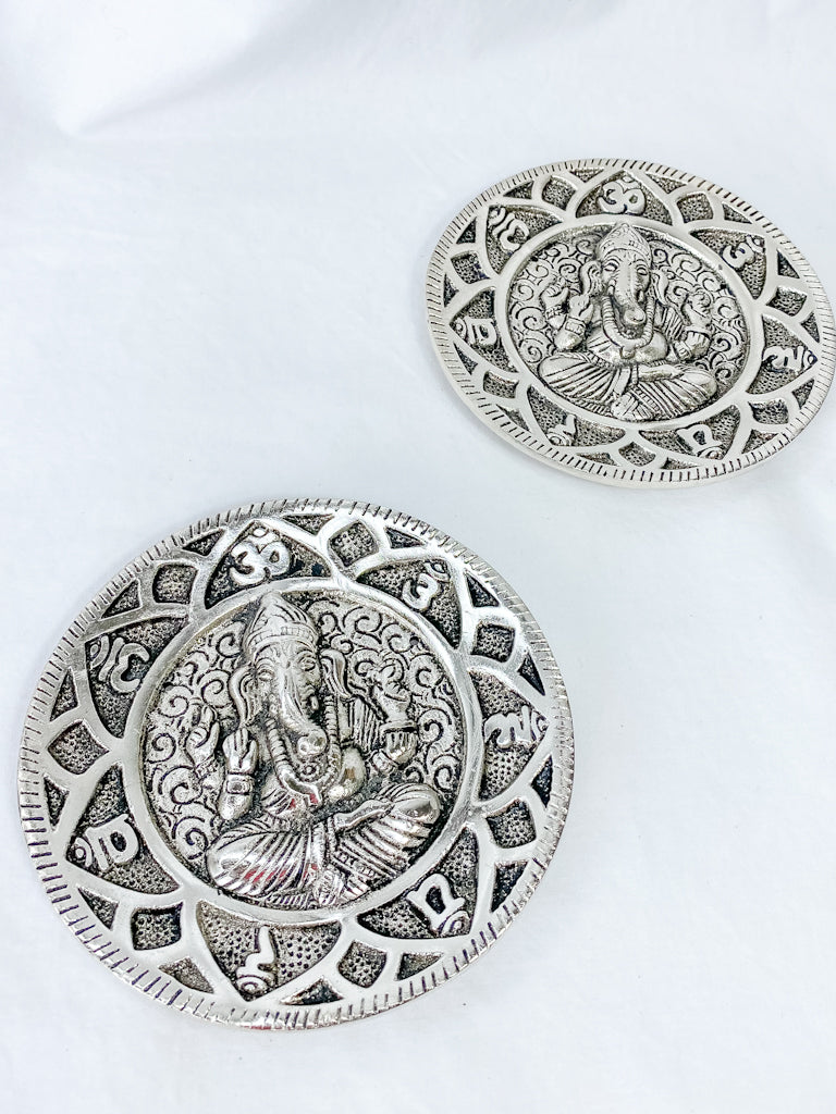 Ganesha Silver Plated Incense Holder