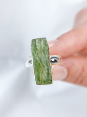 Green Kyanite Sterling Silver Ring