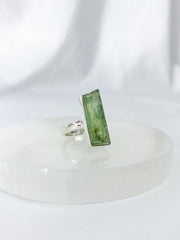 Green Kyanite Sterling Silver Ring