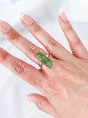 Green Kyanite Sterling Silver Ring