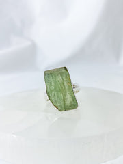 Green Kyanite Sterling Silver Ring