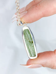 Green Kyanite Sterling Silver Pendant