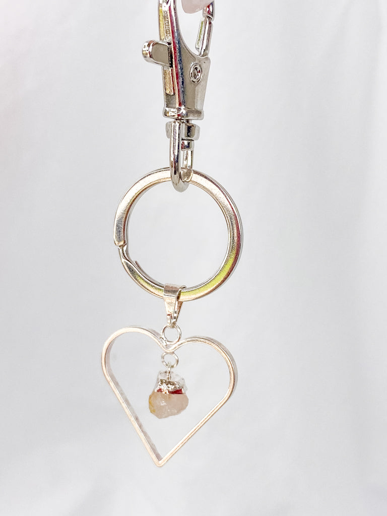 Love Crystals Keyring Rose Quartz