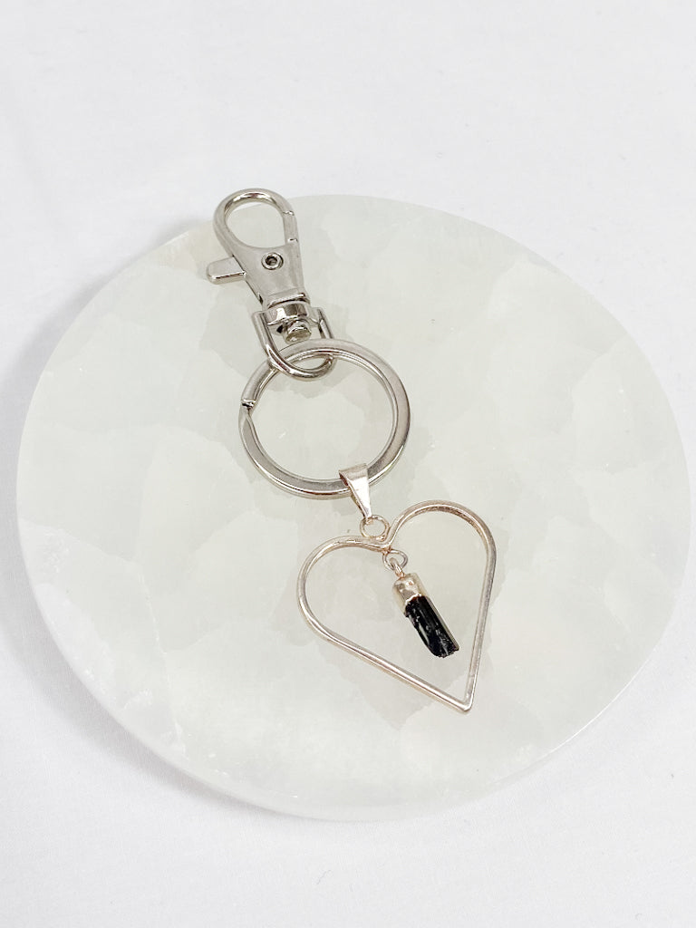 Love Crystals Keyring Black Tourmaline