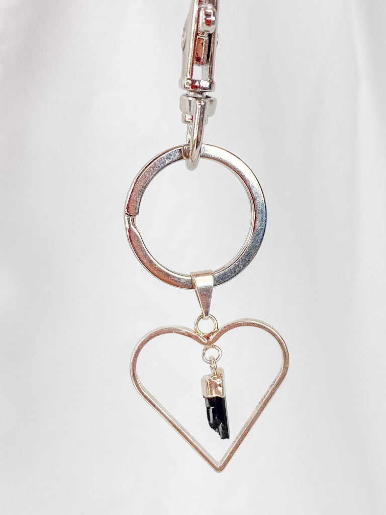 Love Crystals Keyring Black Tourmaline