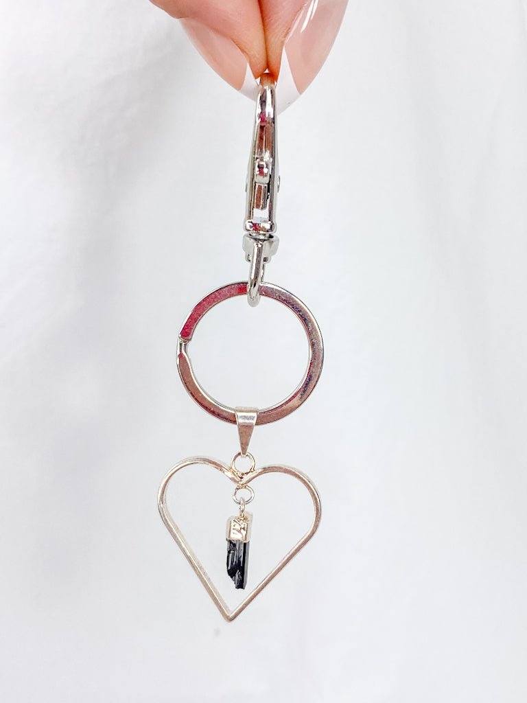 Love Crystals Keyring Black Tourmaline