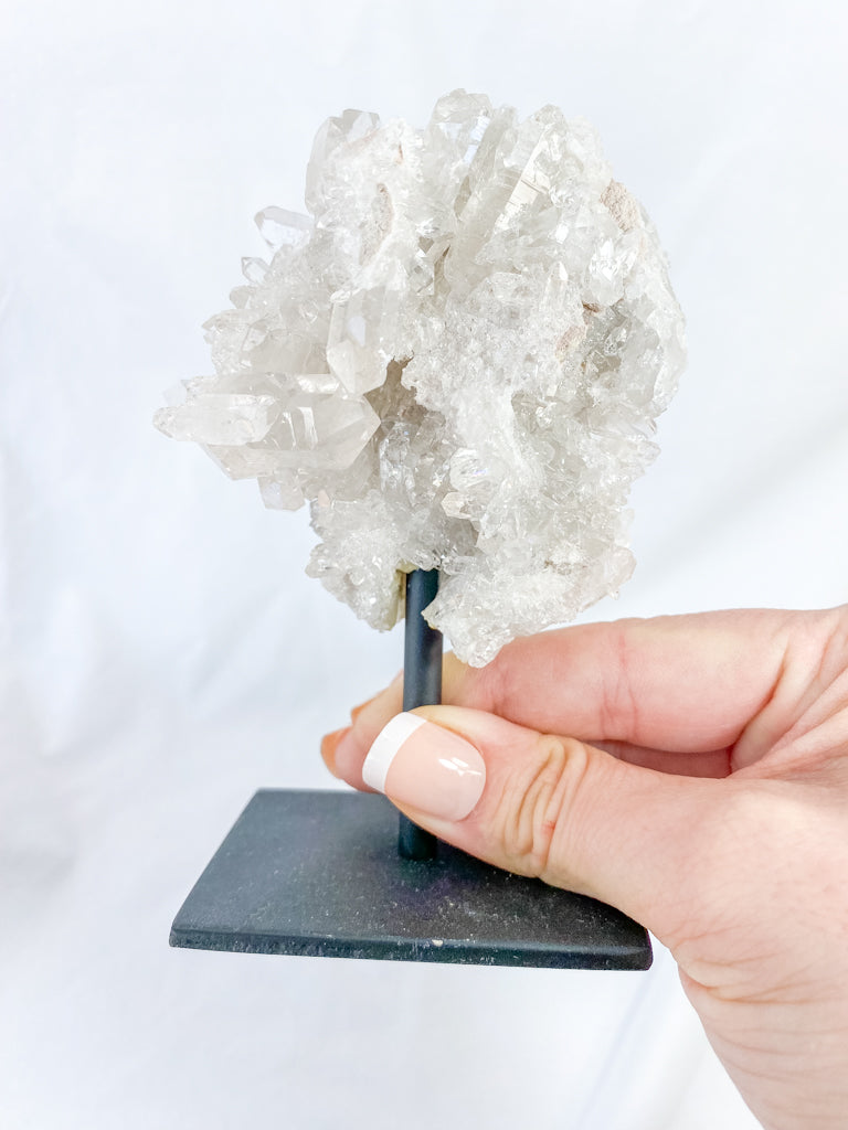 Clear Quartz Cluster on Stand 340g