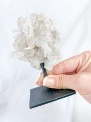 Clear Quartz Cluster on Stand 340g