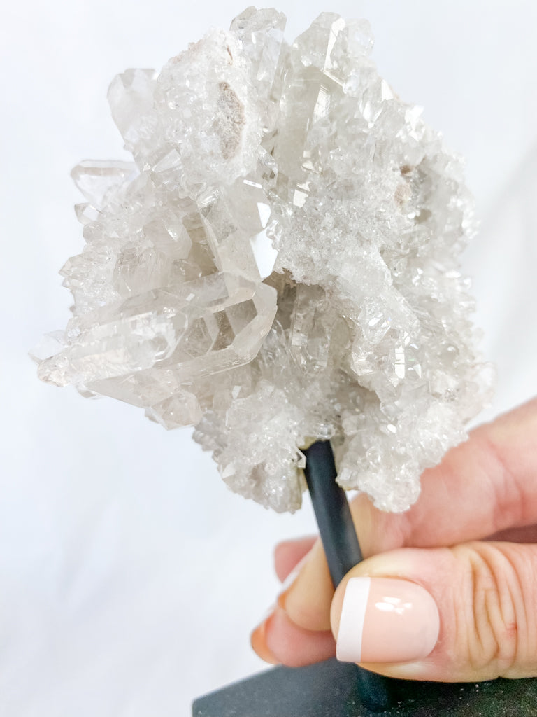 Clear Quartz Cluster on Stand 340g