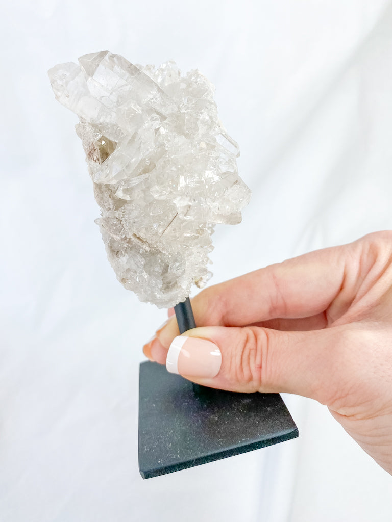 Clear Quartz Cluster on Stand 340g