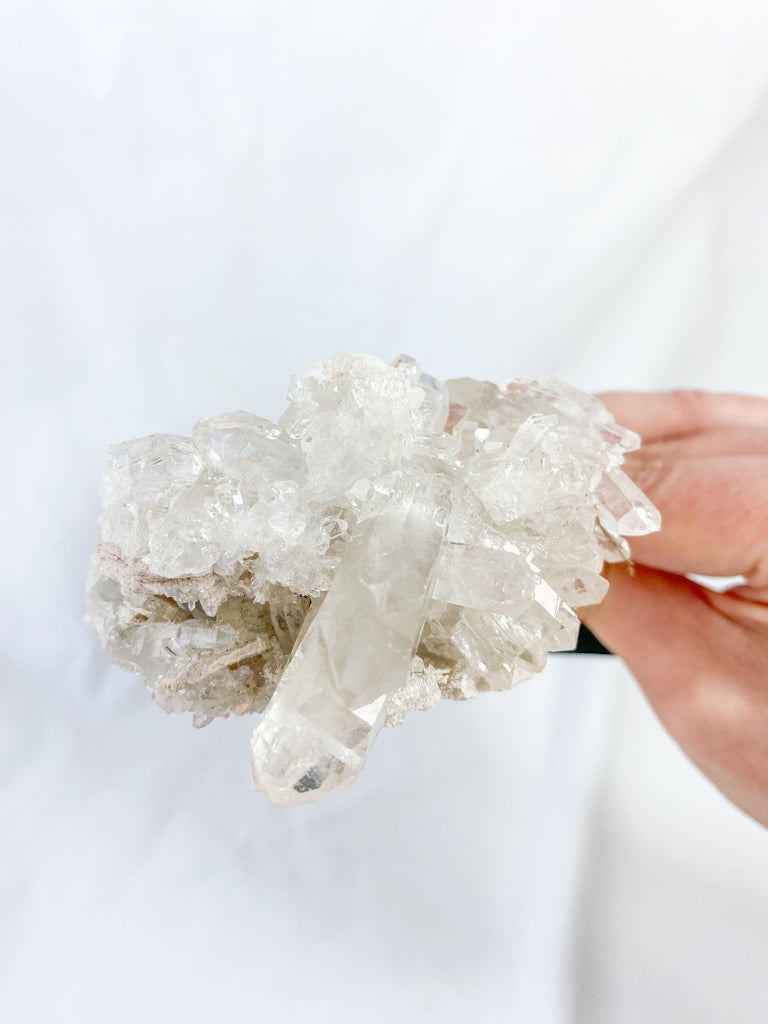 Clear Quartz Cluster on Stand 340g