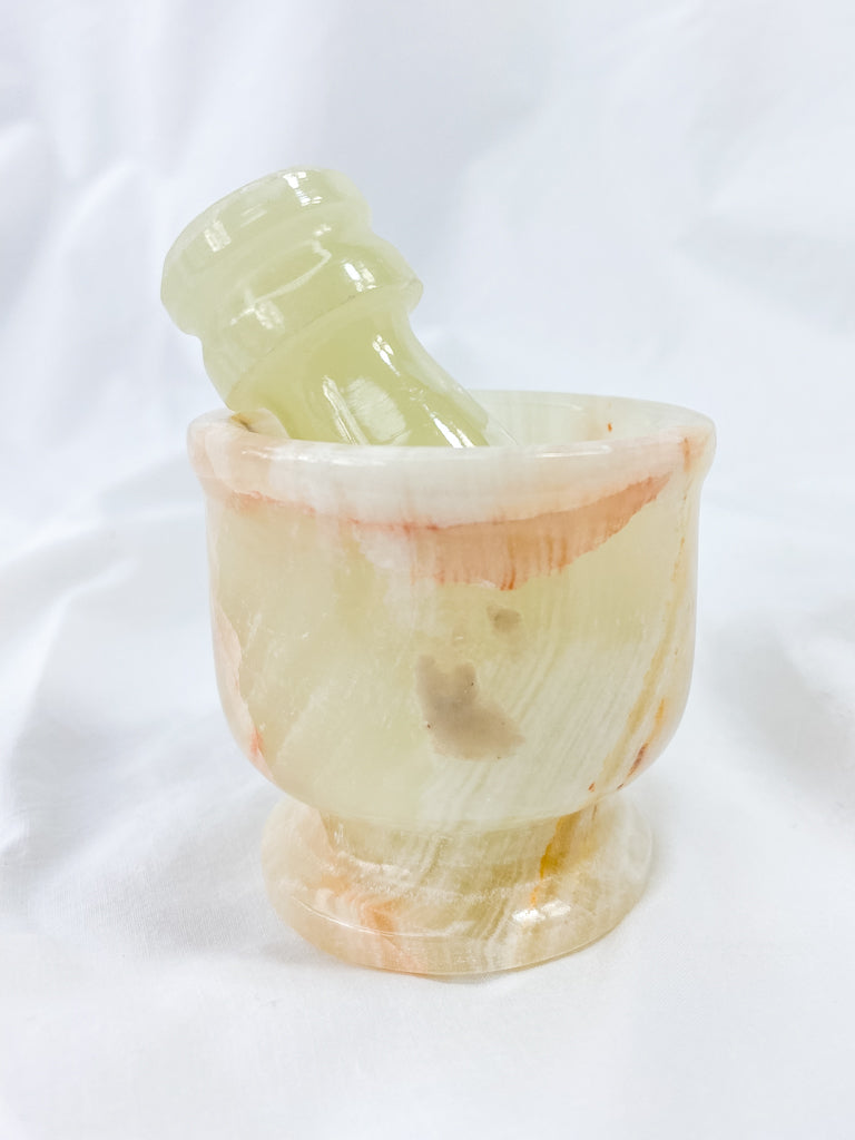 Green Onyx Mortar and Pestle Set