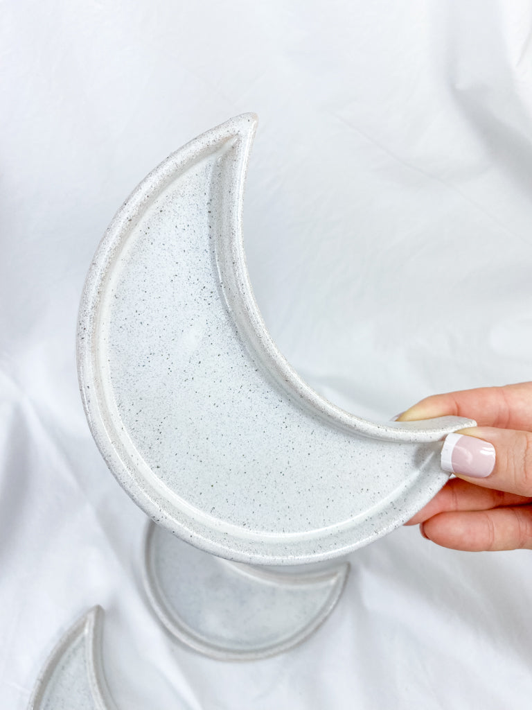 New Moon Ceramic Crystal Dish