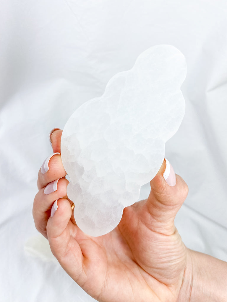 Selenite Cloud Plate | Large