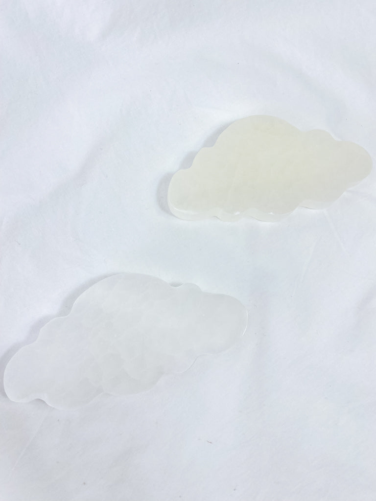 Selenite Cloud Plate | Large