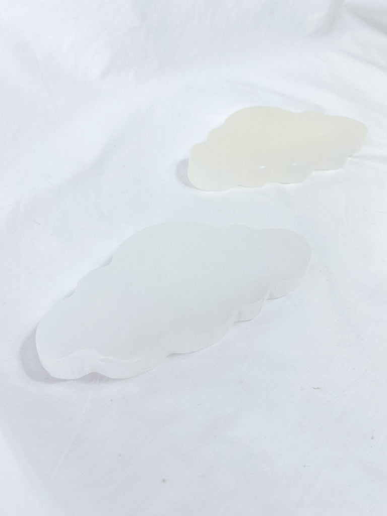 Selenite Cloud Plate | Large