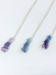 Fluorite Kuan Yin Pendant