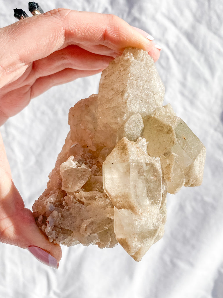 Himalayan Quartz Cluster with Inclusions 536g