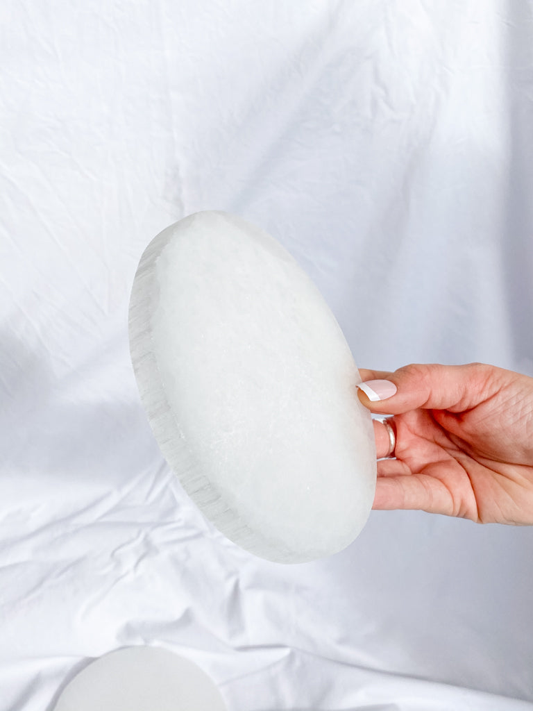 Selenite Charging Plate | Full Moon