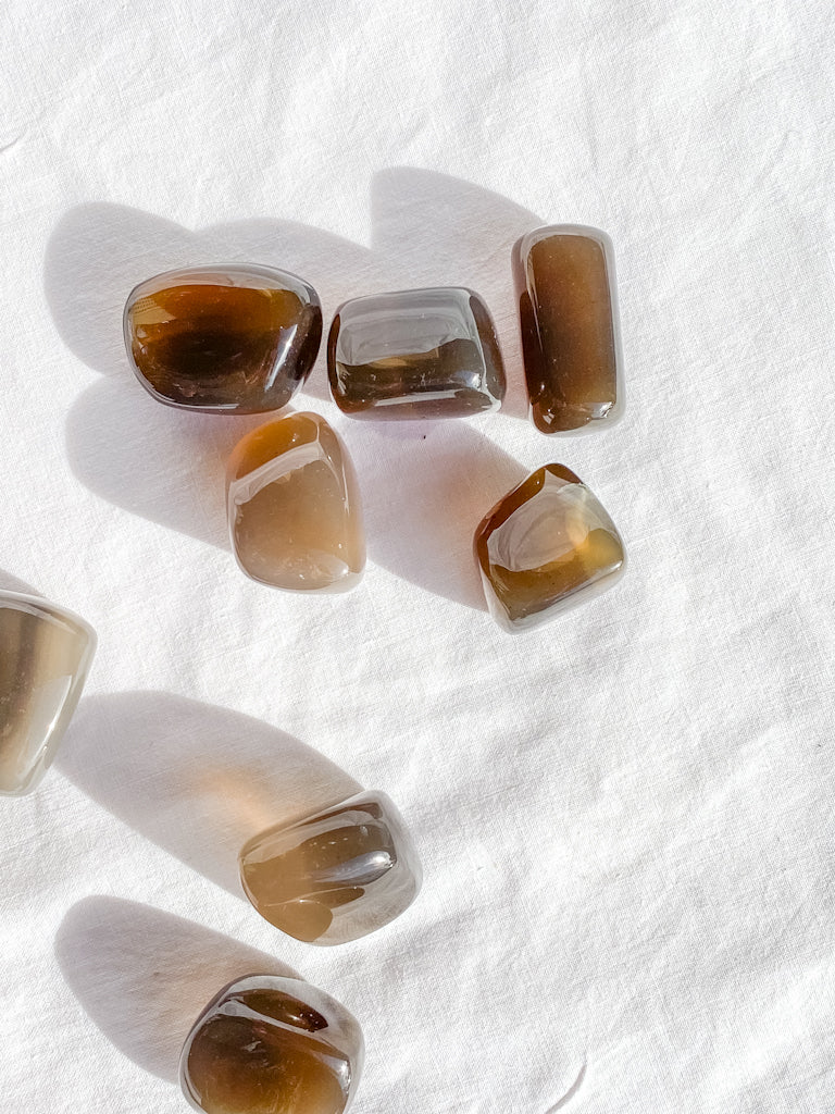 Brown Chalcedony Tumbles | Medium