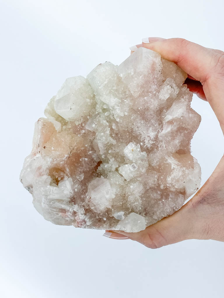 Apophyllite with Pink Stilbite Cluster 702g