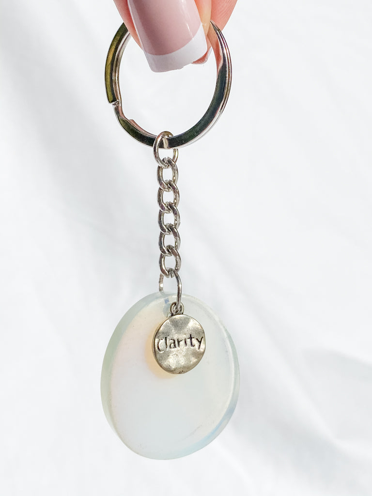 Worry Stone Keyring Opalite