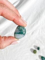 Green Moss Agate Tumbles | Small