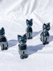 Black Onyx Carved Cat | Large