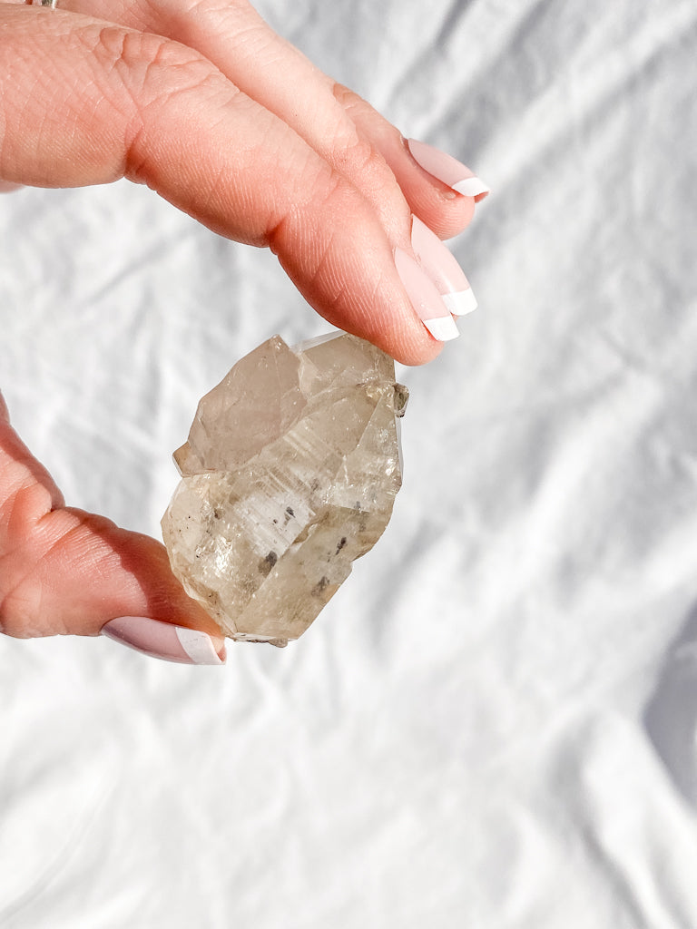 Smoky Himalayan Quartz Cluster with Inclusions 44g