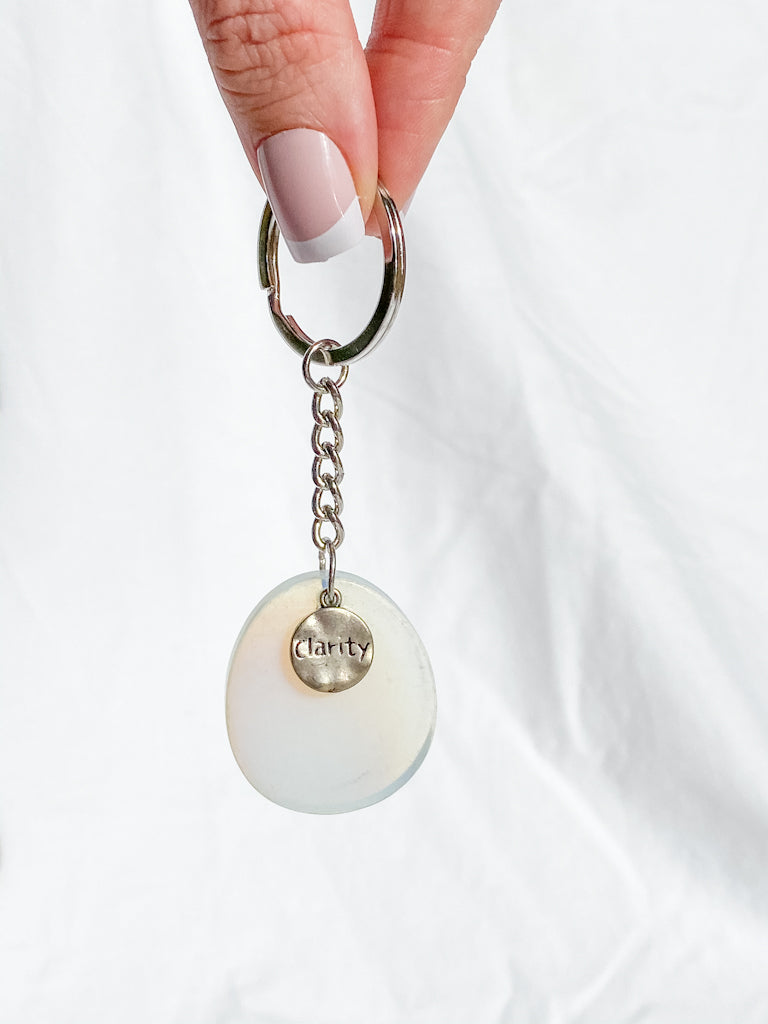 Worry Stone Keyring Opalite