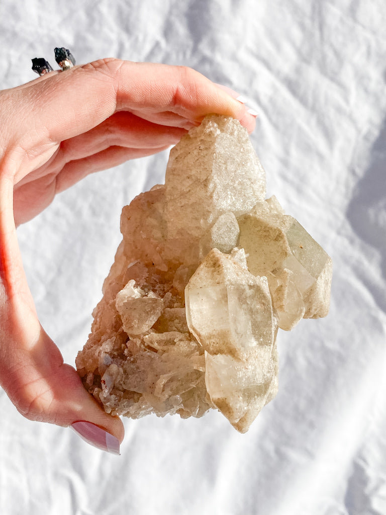 Himalayan Quartz Cluster with Inclusions 536g