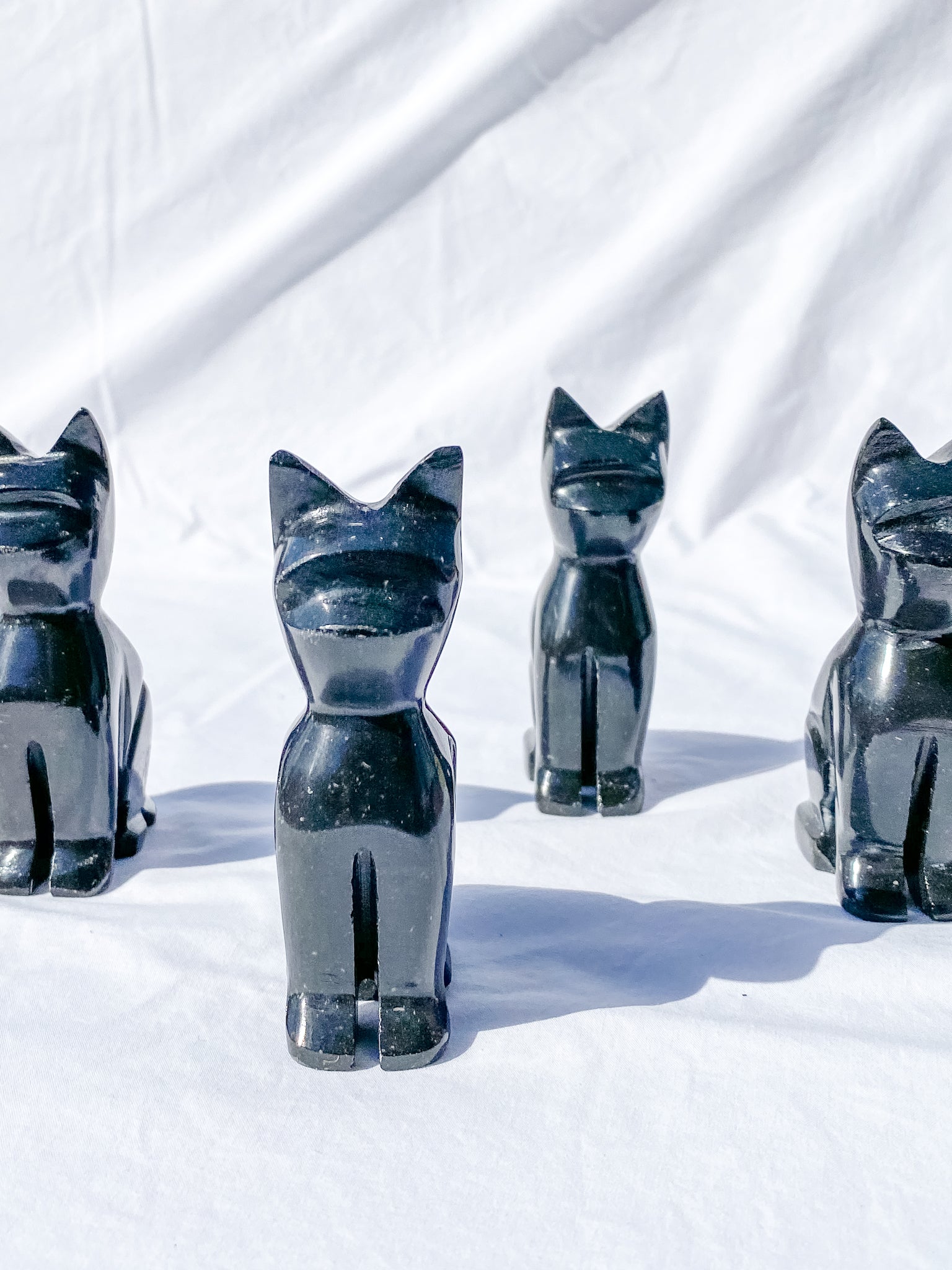 Black Onyx Carved Cat | Large