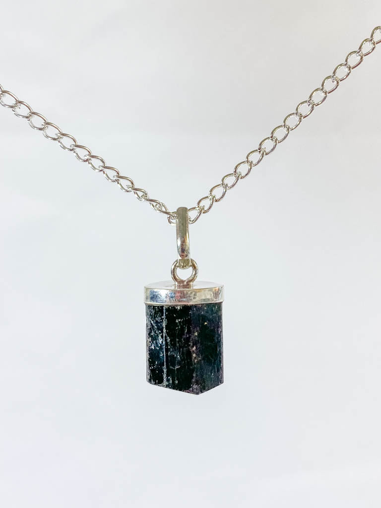 Black Tourmaline Natural Pendant Large