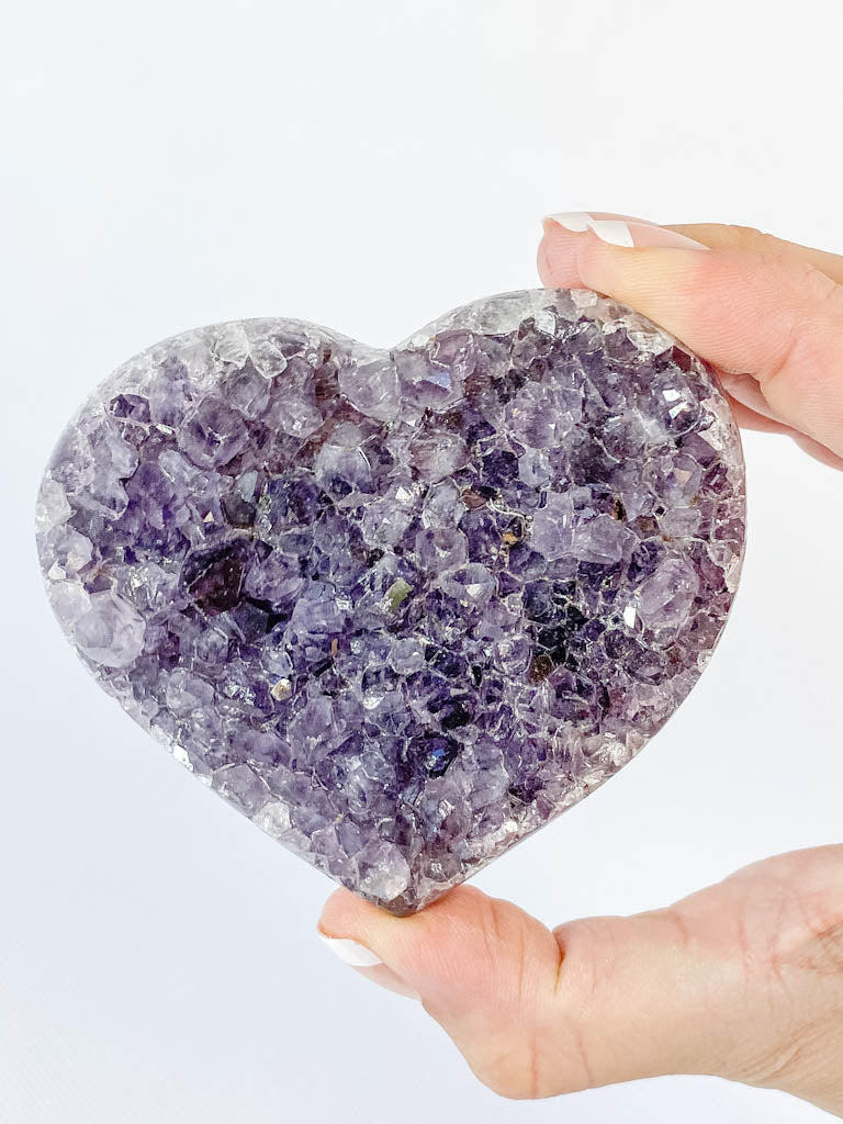 Amethyst Cluster Heart 195g