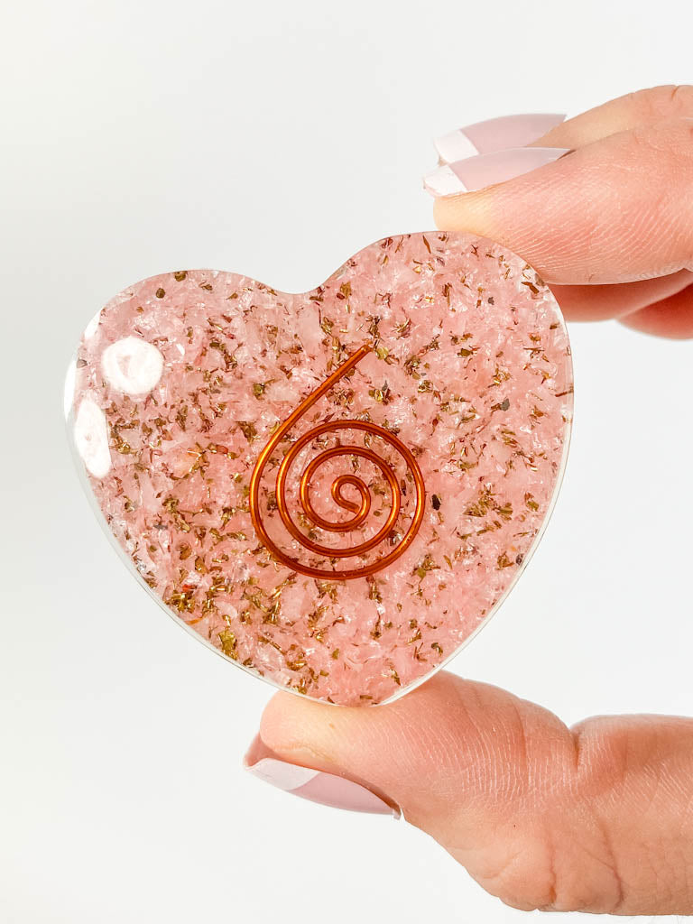 Orgonite Heart Rose Quartz | Medium