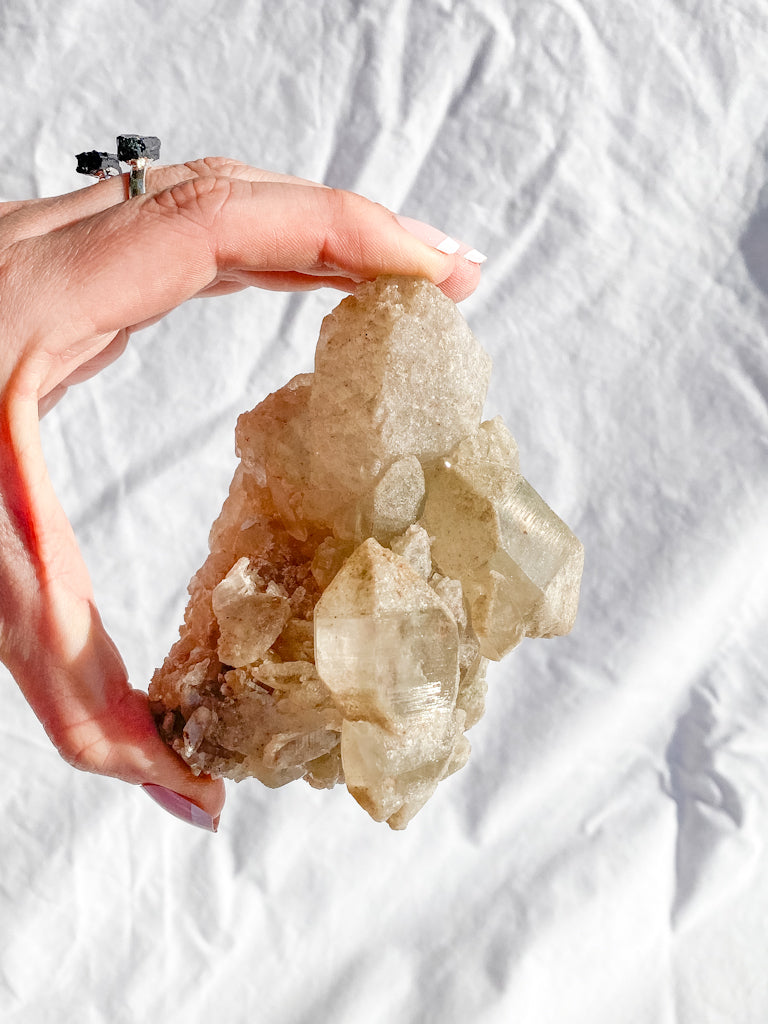 Himalayan Quartz Cluster with Inclusions 536g